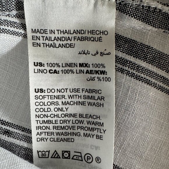 Chico's 100% linen women's no iron button front sleeveless tunic size Chico's 1 - Picture 8 of 8